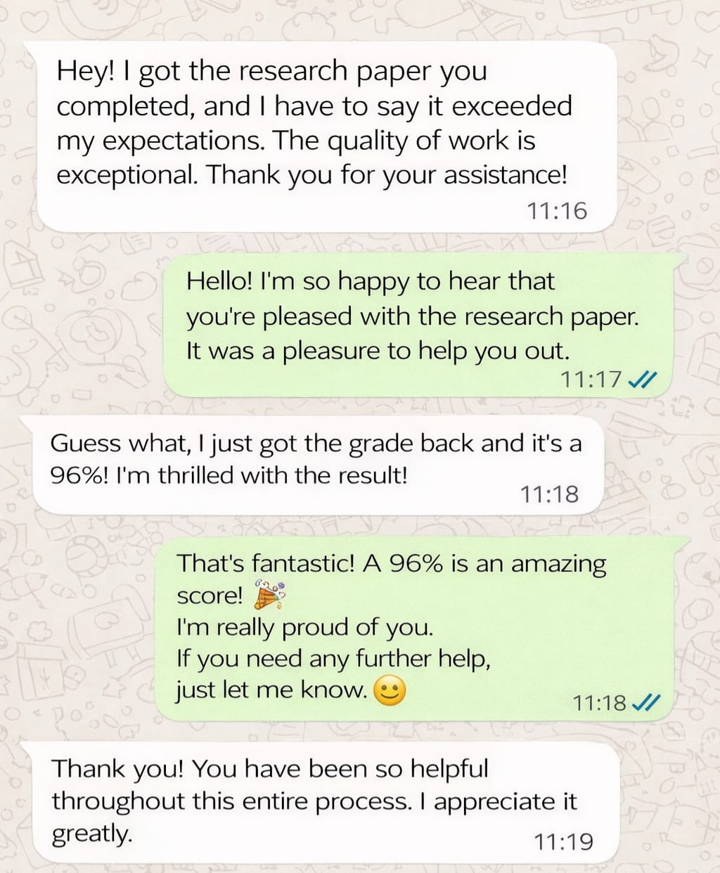 WhatsApp feedback